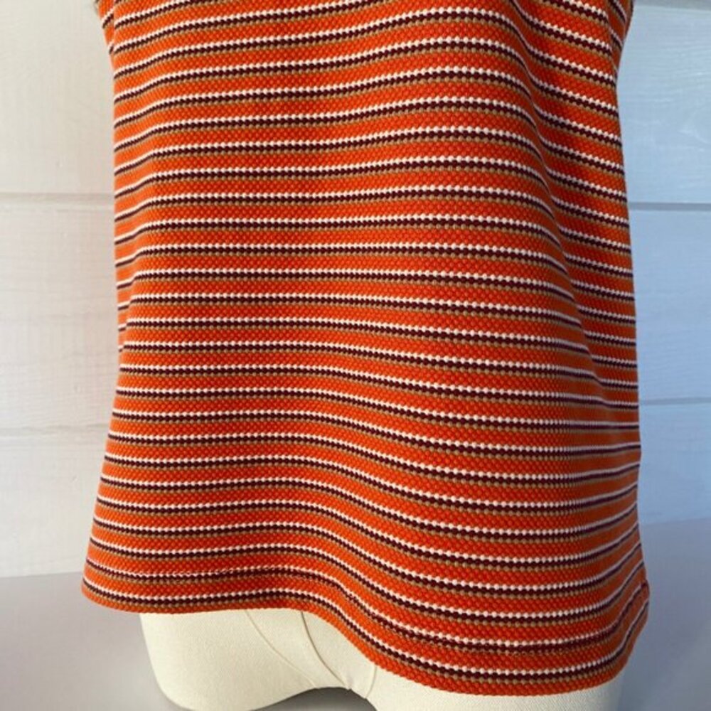 Fall Layering Anthropologie Y2K Halter Top Tank XL Orange Stripe Boho Retro 70s‎ - Picture 9 of 11